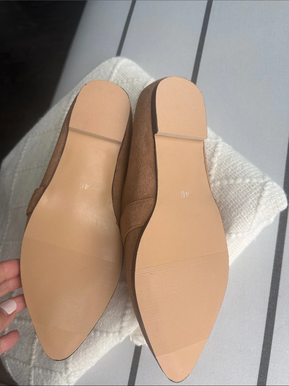 New Suede Pointed-Toe Loafers size 9
